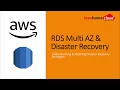 RDS Setting Up Database Disaster Recovery RDS Multi AZ RDS Read Replica RDS Copy Snapshots