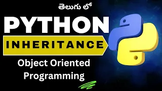 43 Inheritance in Python Object Oriented Programming Python Tutorial in Telugu