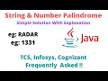 Java Program to Check String and Number Palindrome TCS Infosys Cognizant Frequently Asked