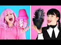 Download Lagu DESAFÍO DE COMIDA: ROSA VS NEGRO | Merlina VS Enid | Situaciones Divertidas por TooLala!