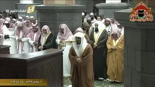 صلاة التراويح رمضان 1439هـ الليلة 14 الشيخ ياسر الدوسري من سورة الاسراء 