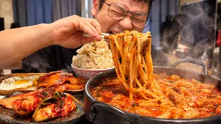 대창칼국수 얼큰하게 오늘 딱이쥬 이제는 쌀쌀해진 날씨에 대박 레전드 먹방 Gopchang jeongol Beef Tripe Hot Pot realsound koreanfood Mu