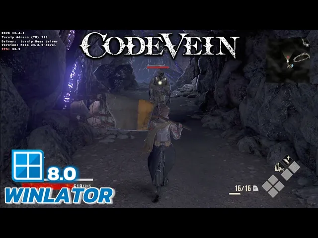 Winlator v8 (Rev 1) - Gameplay Code Vein (Windows) On Android