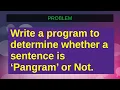 Check The Sentence Is Whether Pangram or Not Coding Problem Solution in Python