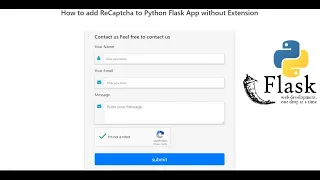 How to add ReCaptcha to Python Flask App without Extension