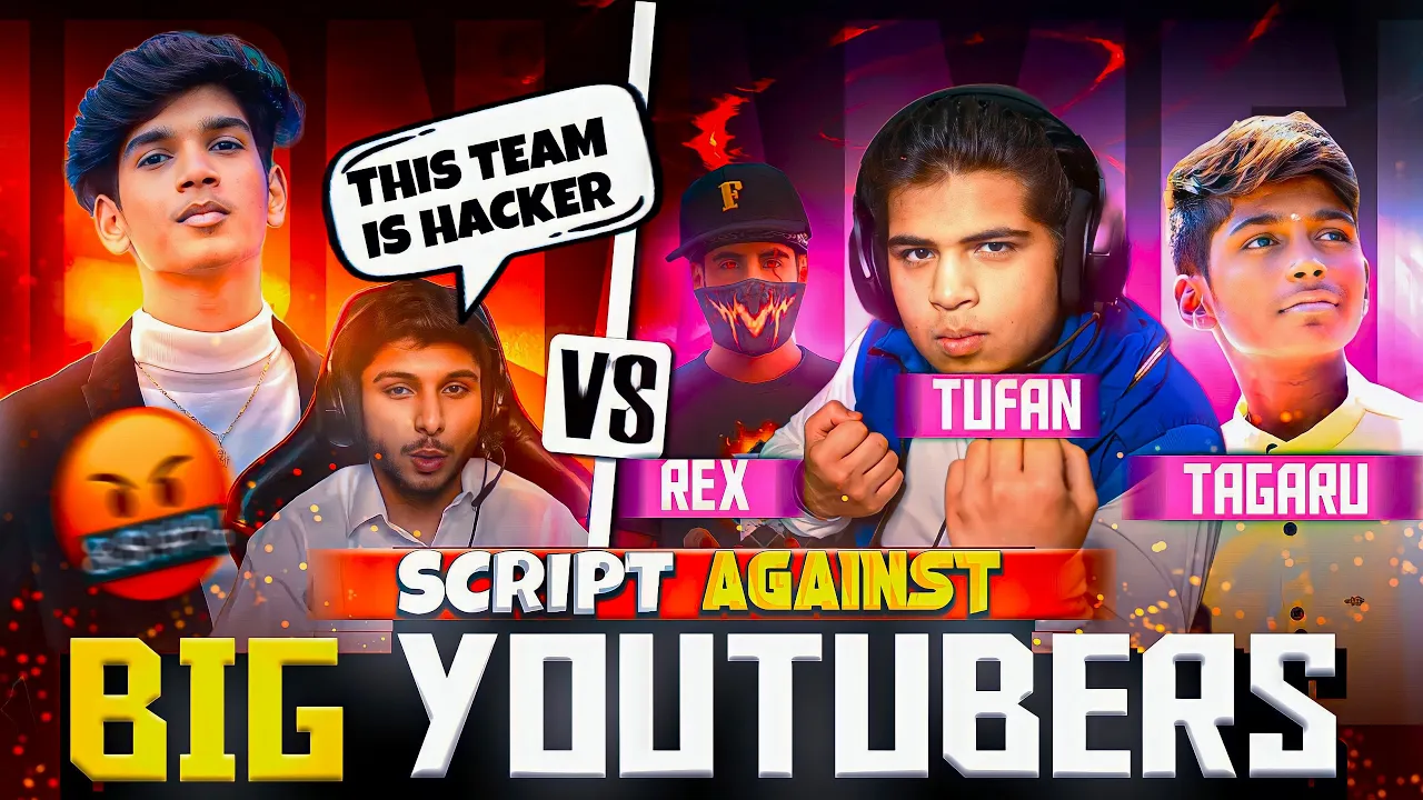 🤬Script Against 😨Big Youtubers @NonstopGaming_ Exposed🥵 Our Squad🔥 Reaction Free Fire in Telugu #dfg