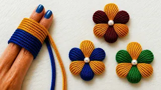 It's so Beautiful. Amazing Hand Embroidery Flower design idea. Super Hand Embroidery Flower design 