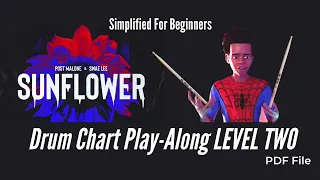 Post Malone Sunflower Drum Chart Transcription Level Two For Beginners