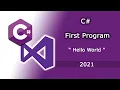 Hello World First Program in CSharp C Tutorial for beginner