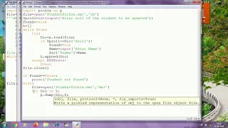 File Handling in Python Day 10 Update and Delete using Pickle Module