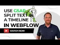 Use GSAP SplitText in a Timeline on Page Load