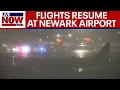 Aircraft Emergency Flights resume at Newark Airport after JetBlue engine failure