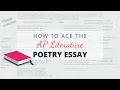 How to Ace the AP Lit Poetry Essay Annotate With Me