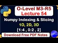 O-Level M3 R5 Python Indexing and Slicing in NumPy Array Lecture 54