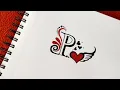 New P letter tattoo designs