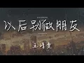 王靖雯 - 以後別做朋友『以後別做朋友 朋友不能牽手』【動態歌詞Lyrics】