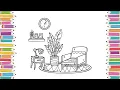 Living Room Coloring Pages Fun Educational Coloring s for Kids