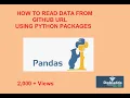 HOW TO READ DATA FROM GITHUB URL USING PYTHON PACKAGES