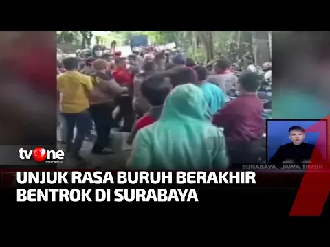 Preman Datang Halau Buruh, Aksi Unjuk Rasa Berakhir Bentrok