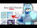 Aery Kit Reacts To SUS Fanarts Roblox BedWARS