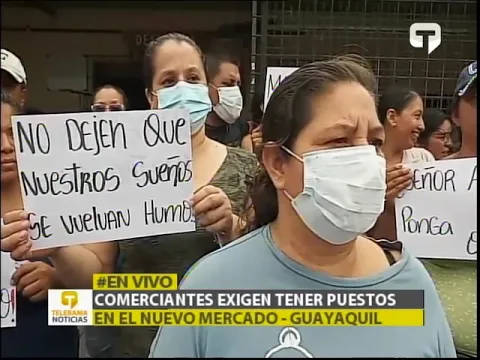 Comerciantes exigen tener puestos en el nuevo mercado - Guayaquil