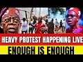 Lagu ENOUGH IS ENOUGH! HEAVY PROTEST AGAINST TINUBU, SOLUDO AS NIGERIANS DRAW BATTLE LINE OF WAR