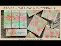 Recipe - Tallow Buttermilk Cold Process Soap w Drop Swirl Ellen Ruth Soap
