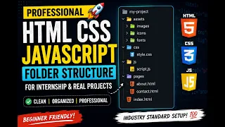 Professional HTML CSS JavaScript Folder Structure for Beginners Industry Standard Setup 2026