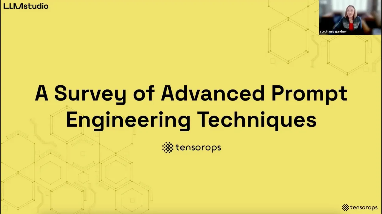 A Survey of Advanced Prompt Engineering Techniques [webinar]