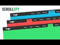 Active Link on Page Scroll using Javascript ScrollSpy CSS Inverted Border-radius