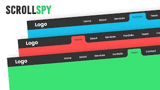 Active Link on Page Scroll using Javascript ScrollSpy CSS Inverted Border-radius