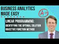 Linear Programming Solving with the Objective Function