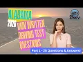 2026 Alabama DMV Written Driving Permit Test Study Guide - Part 1