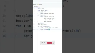 Heart Shape Pattern Turtle Graphics Design using Python