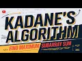 Maximum Subarray Sum Leetcode Kadane s Algorithm
