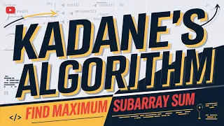 Maximum Subarray Sum Leetcode Kadane s Algorithm