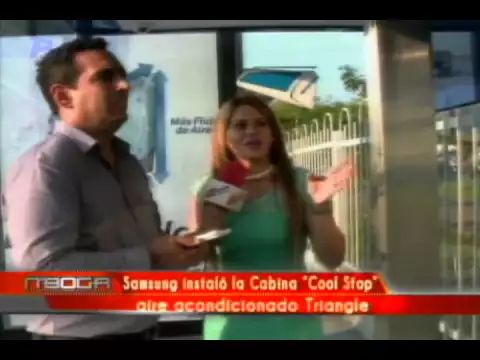 Samsung instaló la cabina Cool Stop aire acondicionado Triangle