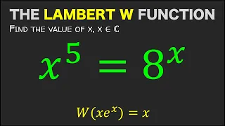 How to Apply Lambert W Function To Solve Exponential Equations With Variables in the Base Exponent