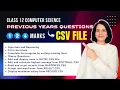 QUESTIONS PROGRAMS on CSV FILE Class 12 Computer Science ENGLISH
