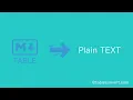How to Convert Markdown table to Plain Text online