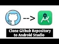 How to clone a repository from GitHub to android studio Clone an project to