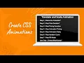 Create Translate and Scale Animation CSS Animations Keyframes in CSS HTML CSS