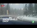 California snow coverage Snow sticks at lower elevations 7 a m Feb 19 2026