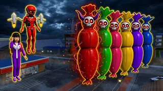Yuta Mio Polisi Panik 😱 Pocong Warna Warni Raksasa Merusak Kota 🔥 Sakura School Simulator