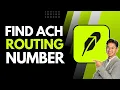 How to Find ACH Routing Number in Robinhood