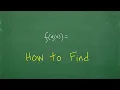 How to find f g x - Composite Functions