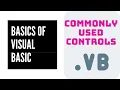 Basics of Visual Basic S3 - Commonly used controls
