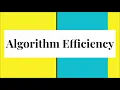 Algorithm Efficiency Explained for - Level Computer Science