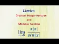 Limits involving Greatest Integer Function and absolute value function
