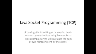 Java Socket Programming TCP Presentation